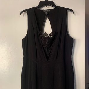 Black mid length dress